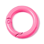Nøglering "karabin" med fjederlukke. Lakeret. 25 mm. Hot pink